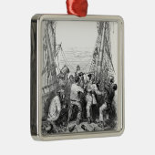 ヴィンテージ海賊と難破した海賊船 メタルオーナメント (右)