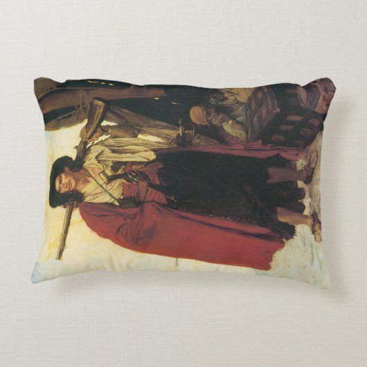 ヴィンテージ海賊の海賊は絵のような男だった アクセントクッション (裏面)