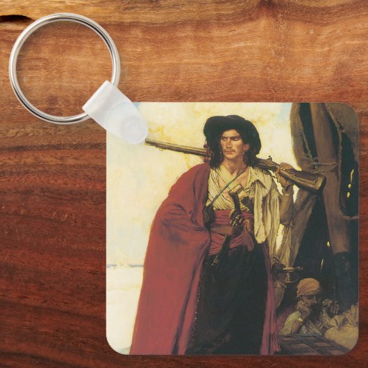 ヴィンテージ海賊の海賊は絵のような男だった キーホルダー (正面)