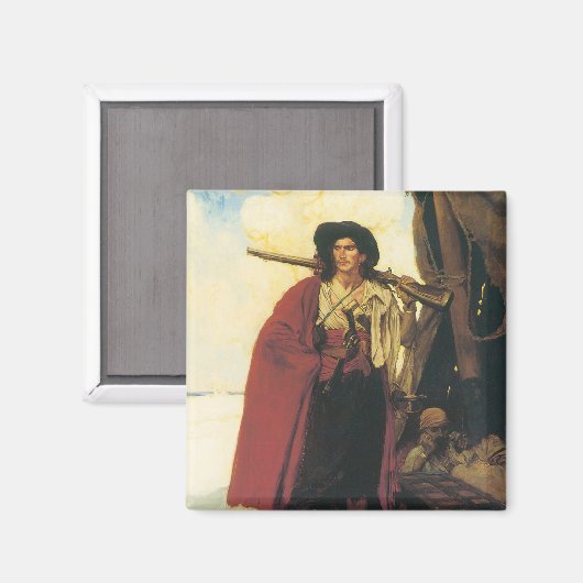 ヴィンテージ海賊の海賊は絵のような男だった マグネット (正面/裏面)