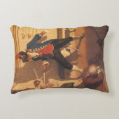 ヴィンテージ海賊キャプテン、NCワイエスによる剣の戦い アクセントクッション (正面)