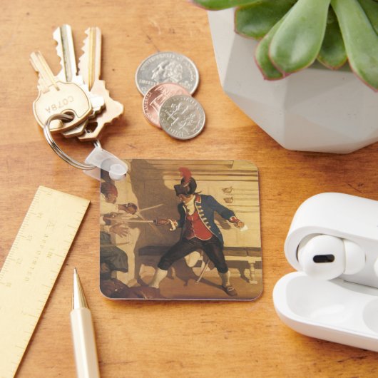 ヴィンテージ海賊キャプテン、NCワイエスによる剣の戦い キーホルダー (デスク)