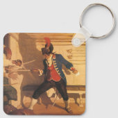 ヴィンテージ海賊キャプテン、NCワイエスによる剣の戦い キーホルダー (裏面)