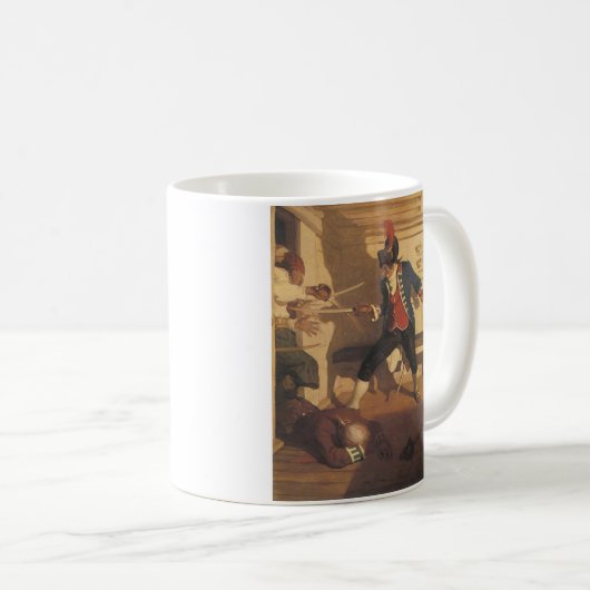 ヴィンテージ海賊キャプテン、NCワイエスによる剣の戦い コーヒーマグカップ (正面右)