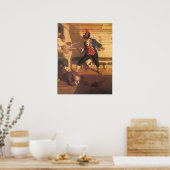 ヴィンテージ海賊キャプテン、NCワイエスによる剣の戦い ポスター (キッチン)