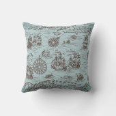 ヴィンテージ海賊トレジャーマップアホイマテイいかりボーイ クッション (裏面)