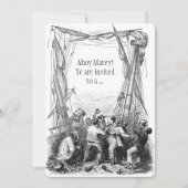 ヴィンテージ海賊バースデーパーティーへの招待 招待状 (正面)