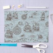 ヴィンテージ海賊宝地図ブ航海のルー 薄葉紙 (クラフト)