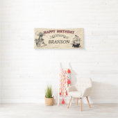 ヴィンテージ海賊宝物地図ハッピーバースデー 横断幕 (インサイチュ)