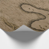 ヴィンテージ海賊宝物地図 ラッピングペーパー (角)