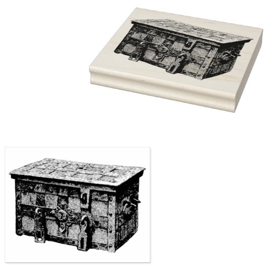 ヴィンテージ海賊宝箱ラバーアートスタンプ ラバースタンプ (押印)