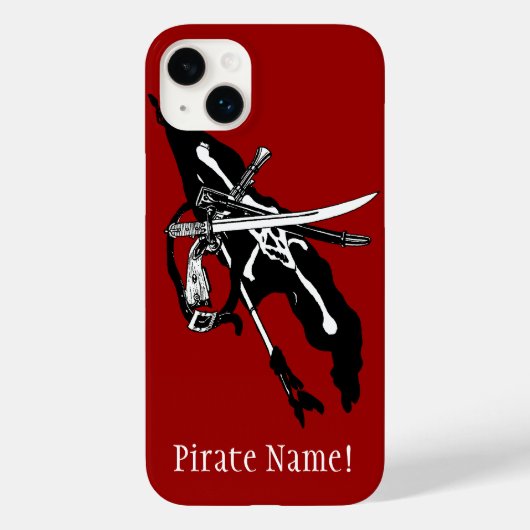 ヴィンテージ海賊旗、ジョリー・ロジャー スカルクロスボーンズ Case-Mate iPhoneケース (裏面)