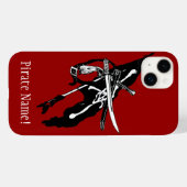 ヴィンテージ海賊旗、ジョリー・ロジャー スカルクロスボーンズ Case-Mate iPhoneケース (裏面 (横))