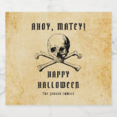 ヴィンテージ海賊版スカル&ボーンズハロウィーン ビールラベル (シングルラベル)