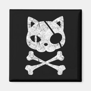 ヴィンテージ海賊猫キッテンハロウィーンスカルクロスボー マグネット