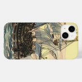 ヴィンテージ海賊船ガレオン・セーリング・オン・ザ・海 Case-Mate iPhoneケース (裏面 (横))