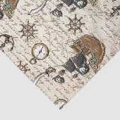 ヴィンテージ海賊船状の切り航海の離 薄葉紙 (詳細)