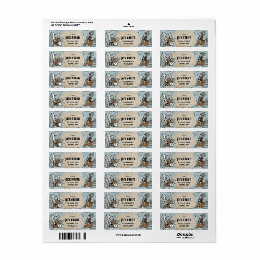 ヴィンテージ海賊財宝マップ差出人住所 ラベル (フルシート)