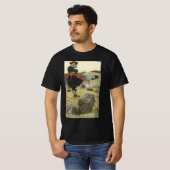 ヴィンテージ海賊、ウィリアム・キッドの宝物埋葬 Tシャツ (正面フル)