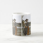 ヴィンテージ海賊、キッドがアドベンチャーギャレーのデッキに立つ コーヒーマグカップ (中央)