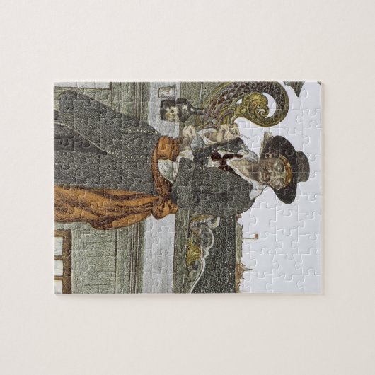 ヴィンテージ海賊、キッドがアドベンチャーギャレーのデッキに立つ ジグソーパズル (横)