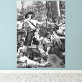 ヴィンテージ海賊 キャンバスプリント (インサイチュ (ウッドフロア))