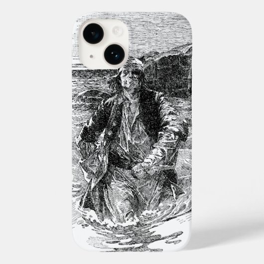 ヴィンテージ海賊、サー・ヘンリー・モーガン in the Ocean Case-Mate iPhoneケース (裏面)