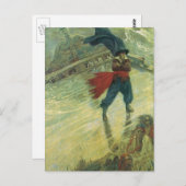 ヴィンテージ海賊、ザ飛んでいるダッチマンバイハワードピレ ポストカード (正面/裏面)