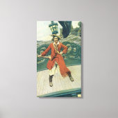 ヴィンテージ海賊、ハワード・パイルによるキャプテン・キットの肖像 キャンバスプリント (正面)