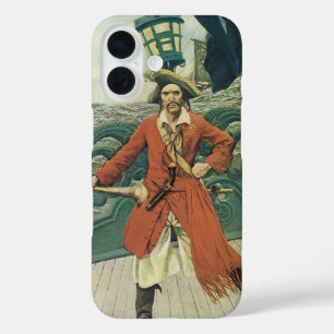 ヴィンテージ海賊、ハワード・パイルによるキャプテン・キットの肖像 iPhone 16ケース