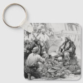 ヴィンテージ海賊、宝物と戦利品を数える キーホルダー (正面)
