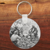 ヴィンテージ海賊、宝物と戦利品を数える キーホルダー (裏面)