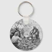 ヴィンテージ海賊、宝物と戦利品を数える キーホルダー (裏面)