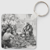 ヴィンテージ海賊、宝物と戦利品を数える キーホルダー (裏面)