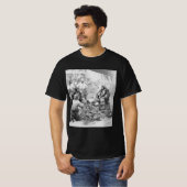 ヴィンテージ海賊、宝物と戦利品を数える Tシャツ (正面フル)