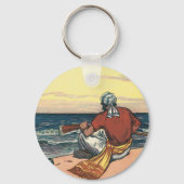 ヴィンテージ海賊、無人島に上陸した海賊 キーホルダー (正面)