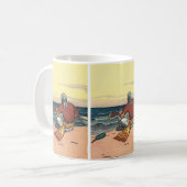 ヴィンテージ海賊、無人島に上陸した海賊 コーヒーマグカップ (正面左)