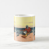 ヴィンテージ海賊、無人島に上陸した海賊 コーヒーマグカップ (中央)