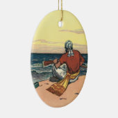 ヴィンテージ海賊、無人島に上陸した海賊 セラミックオーナメント (右)