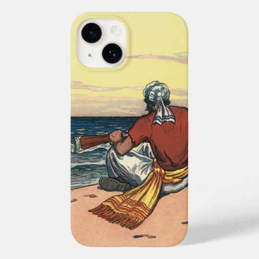 ヴィンテージ海賊、無人島に漂流 Case-Mate iPhoneケース (裏面)