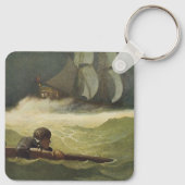 ヴィンテージ海賊、NCワイエスによる契約の難破船 キーホルダー (裏面)