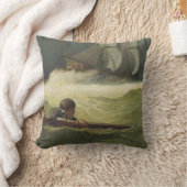 ヴィンテージ海賊、NCワイエスによる契約の難破船 クッション (ブランケット)