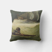 ヴィンテージ海賊、NCワイエスによる契約の難破船 クッション (裏面)