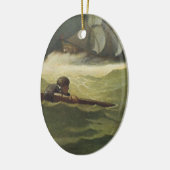 ヴィンテージ海賊、NCワイエスによる契約の難破船 セラミックオーナメント (左)