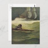 ヴィンテージ海賊、NCワイエスによる契約の難破船 ポストカード (正面/裏面)