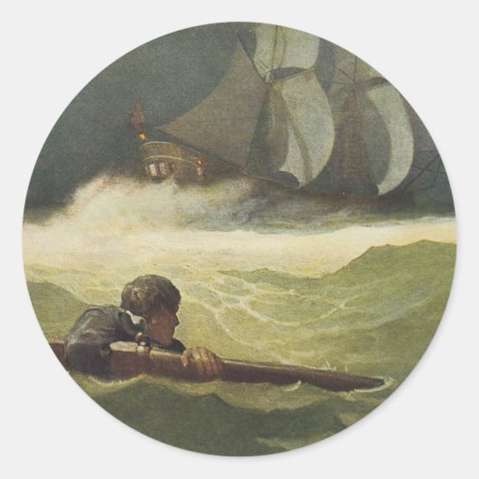 ヴィンテージ海賊、NCワイエスによる契約の難破船 ラウンドシール (正面)