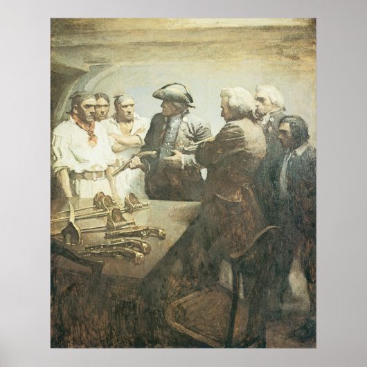 ヴィンテージ海賊、NC Wyethによる反乱準備 ポスター (正面)