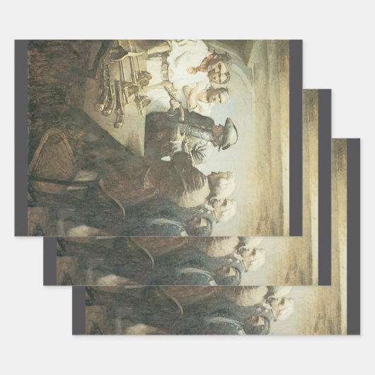 ヴィンテージ海賊、NC Wyethによる反乱準備 ラッピングペーパーシート (セット)