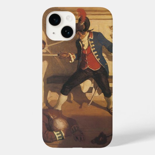 ヴィンテージ海賊、NC Wyethによる『キャプテン・ソード・ファイト』 Case-Mate iPhoneケース (裏面)