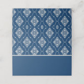 ヴィンテージ海軍とシルバーアールデコ結婚ズ プレイスカード (外部開封)